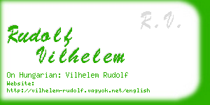 rudolf vilhelem business card